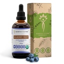 A Tribe Bilberry Fruit USDA Organic 124; Alcohol- Free Extract, High- Potency Herbal Drops, Vision Aviation 124; 100% -os Certified Organic Bilberry (Vaccinium Myrtillus) Szárított gyümölcs 4 oz