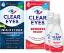 Bundle of Clear Eyes Nighttime Restauring Eyes Drop, Nighttime Relief Dry Eye Drop, 0.5 Fl Oz + Clear Eye Redness Relief Eye Drop, 0.5 oz, Dual Pack
