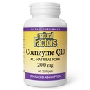 Natürliche Faktoren Coenzym Q10 - Antioxidans Support Supplement unterstützt Zelluläre Energieproduktion - Bessere Absorption hilft gesunde Herzfunktion - 200 mg, 60 Softgels (60 Servietten)
