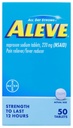 Aleve, fájdalom enyhítő / láz csökkentő 220 mg tabletta, 50 gróf
