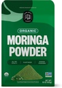 FGO Organic Moringa Oleifera Leaf Powder, 16oz Bulk Resealable Pouch, Sourced from India, Non-GMO, Packaging May Vary (1-es csomag)