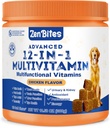 12- in1 Kutya Vitaminok és probiotikumok 120 Soft Chews - Organic Multivitamin glucosamin kutyáknak - Joint Support Supplement for Dog of All Ages, Sizes, & Breeds, Supports Skin, Heart, Immunity