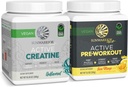 Aktív pretoration Hydration Blend & Creatine Monohidrát Powder Set - 124; Bundle & Save - mentse - 124; Non-GMO Soy Dairy Filler & Gluten Free (60 Servings Unflavoled Creatine, 30 Servings Yuzu Mango Pre Workout)