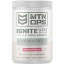 MTN OPS Ignite Lite Energy Drink Powder Gluten Free Nitric Oxide Supplement Drink Mix, L Arginine, L Citrulline, koffein & Nootropic Sugar Free Drink Mix, 45 Servings, Strawberry Daiquiri Flavor by Eva Shockey