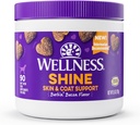 Wellness Barkin 'Bacon ízesített lágy rágóbőr és kabát kiegészítők kutyák, 90 gróf