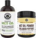 Bal parti teljesítmény 32oz Premium MCT olaj és 16oz Vanilla MCT + Collagen por
