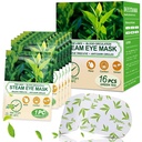 16 Packs Steam Eye Masks for Dry Eyes, Green Tea Warm Eye Mask, Relief Eye Fleasure & Puffy Eyes, Nedves Eyes Heating Compress for Eyes, Self Heated Eye Mask, Dispostable Travel Essentials & Relaxation Sets