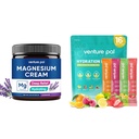 Venture Pal Moisturizing Magnézium Losion & Sugar Free Electrolyte Powder Packs