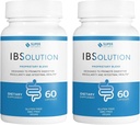 IBSolution - Emésztő egészségügyi kiegészítés, gáz, puffadás, hasmenés, székrekedés enyhítése, hasi fájdalom, Psyllium, Promote Regularity, Supports Gut Health, Made in USA - 60 Vegan Capsules, 2- Pack