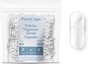 PureCaps USA - Üres Vegetarian Vegan Pullulan Pill Capsule Size 00 database 124; 100 joint Pills database 124; Clear 124; Non-GMO Certified 124; SLS, Gluten, Preservative Free