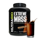 NutraBio extrém tömeg Gainer fehérje por, 53G fehérje, tiszta tömeg Gainer, izomtömeg növelése, teljes spektrumaminosav - csokoládé, 6 font