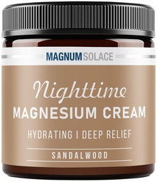 Magnézium-testápolás - Éjszakai Magnézium-krém - Alkalmazás a láb izomzatra, a karokra vagy a mellkasra - Topical Magnézium-klorid - USA Made and safe for Kids (Sandalwood) 4 Fl Oz (1-es csomag)