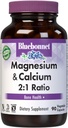 Bluebonnet Nutrition Magnézium & Kalcium 2: 1 Ratio, Csontegészség *, Non-GMO, Vegan, Kosher Certified, Gluten- Free, Soy- Free, Dairy- Free, 90 Növényi kapszula, 30 adag