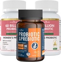 Gut Health Support Bundle: 2 üveg női probiotikumok + 1 üveg univerzális probiotikumok - emésztés, vizeletvizsgálat és immunrendszeri egészség férfiak és nők számára