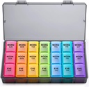 Heti Pill Organizer 3 x Egy nap, Nagy Gelibo Napi Pill Cases Box Vitamin / Halolaj / Pills / Kiegészítők - Arthritis Friendly
