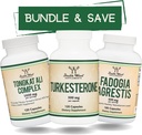 Dupla fa kiegészítők Tongkat Ali, Fadogia Agrestis, és Turkesterone Bundle - Ultimate Male Health Bundle for Athletic Performance Support