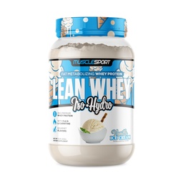 Musclesport Lean Whey Revolution ™ Protein Powder - Whey Protein Isolate - Alacsony kalóriatartalmú, alacsony szénatomszámú, alacsony zsírtartalmú, hihetetlen aromák - 25 g fehérje per Scoop (2LB, Vanilla)