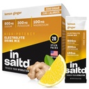 INSALTD ™ Sugar- Free Electrolites Power Packets with No Stevia Afterspace 124; High- Potency Hydration Packets Ț124; Keto Electrolyte Drinks Ț124; Intermittent Fasting Drink Mix 124; 28 Pack (Lemon Ginger)