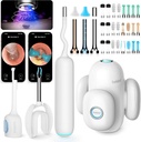 BEBIRD Home 30S Ear Care System - Fül csatorna tisztító rugalmas hatótávolságú FHD kamera, UVC LED Light, Vizuális Ear- csepegtető cseppentő, Wax eltávolító Tweezers eszköz tiszta fül, 3 Set tisztítási tételek felnőtt / gyerekek