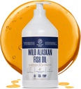 Vad alaszkai lazacolaj kutyáknak Pollock - 64 oz Pollock és lazacolaj, Omega 3, EPA, és DHA - Kutyák bőr és kabát kiegészítés - Készült az Egyesült Államokban