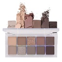 BINGBRUSH 10 Színes Sötét Barna Szürke Szemhéjazat, Magas Pigmentált Matte Shimmer Szemhéjazat, Természetes Semleges Fényes Szemhéjazat Végső Smink Paletta, Rezgő Make Up Raklap Kit