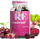 Beet Root Gumies Grape Seed kivonat energia-kiegészítők I Sugar Free Nitric Oxide kiegészítők férfiak és nők I Általános egészségügyi és vérnyomás támogatás I 60 Gummies - Cherry Flavor