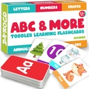 ABC Learning Flash kártyák a Toddlers 2-4 évvel ezelőtt - 60 Flashcards Toy for Kids Ages 1-3-5 by Quokka - Alphabet Numbers Colors Letters Learn Tevékenységek - First Words Educational Game
