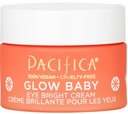 Pacifica Glow Baby Brighting Eye Cream - C-vitamin A szem krém sötét körök & Puffiness, Caffeine- Infused Eye Brightener fáradtszemű szemek fragrance- Szabad 0,5 oz Tiszta Vegán bőrgyógyász tesztelt