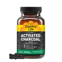 Country Life Kókuszdió Aktiválta Charcoin kapszula, 260mg - Természetes kőszén kiegészítés a gáz és a puffadás enyhítésére - gluténmentes, 100 Vegán kapszula