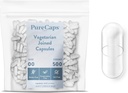 PureCaps USA - Üres Vegetáriánus Vegán Pill Capsules Size 00 database 124; 500 joint Pills database 124; Non-GMO Certified Database 124; SLS, Gluten, Preservative Free