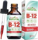 Miért nem természetes szerves B12-vitamin Folyékony - Nyelvalatti Extra Erő 60 x 5000 µg Metilkobalamin cseppek, Vegan, Maximalizálja abszorpció és energia