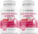 Myo & D- Chiro Inositol Plus Supplement Blend, Hormonális Balance, Egészséges Ovulation & Teljes Wellness támogatás nőknek, termékenység és terhesség egészség (2 csomag)
