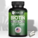 FabLab Biotin 10000 mcg Vitamine mit Collagen, Keratin für Damen und Herren - Biotin Hair Skin Nails Supplement für Haar, Haut und Nägel Wellness - Made in USA, 120 Kapseln