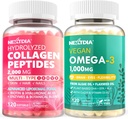 Hidrolizált kollagén peptidek pirula + vegán Omega 3 kiegészítés D3 K2-vitaminnal
