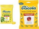 Ricola Sugar Free Lemon Mint Kräuter Cough Suppressant Throat Drops, 105ct Bag & Original Natürliche Kräuter Cough Suppressant Throat Drops, 45 Tropfen, Kämpfe Husten Natürlich