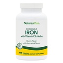 NaturesPlus rágható vas, cseresznye - 90 tabletta, csomag 2 - Támogatja az egészséges vér és természetes energia termelés - High- Potencial Supplement C-vitamin & Gyógynövények - 180 összes szolgáltatás