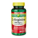 Generikus Spring Valley L 'Arginine Amino Heart Health Supplement kapszula, 500mg, érték méret, 100 Count + 1 Mini Pill Konténer (Style & Color Varies)