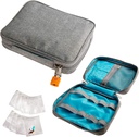 Glatte Trip Medicine Aufbewahrungstasche und medizinische Flasche Organizer - Slash-Resistant medizinische Reisetasche mit Lebensmittel Grad wiederverwendbare Pillen Pouches - Slim Design passt in Carry-ons, Totes und Rucksäcke
