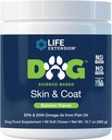 Life Extension Dog Skin & Coat - Dog Food Supplement for Healthy Skin and Coat - Omega3 Fish Oil for Dogs, Salmon Flavor, No Manual Colors or Flavor - 90 Soft Chews