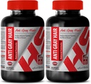 Folic Acid Organic - Anti-Grau-Haar Natürliche Formel - Helfen Sie Hautgesundheit fördern (2 Flaschen)
