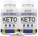 (2 Pack) Keto Thrive Keto ACV Pills 1275MG Keto Support Blend Capsule Alternative to Keto ACV Gummees Formuled with Apple Cider Vinegar Extra Virgin Olive Oil Powder Green Tea Leaf 120 Capsules