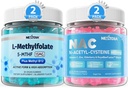 L- Metilfolát 15mg & Metil B12 Gummies + NAC Gummies, 600mg N- acetil cisztein kiegészítés