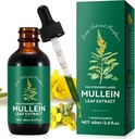 Mullein Levélkivonat, Mullein cseppek a tüdők, természetes tisztítás, Mullein Levélkivonat kiegészítés, Vegetáriánus Egészséges Életmód, 2 FL OZ