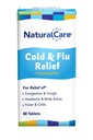 NaturalCare Cold & Flu Relief, Homeopátiás tabletta, 60ct