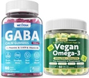 Vegan Omega 3 Gumies 1 Pack + GABA Gumies Sugar Free 2 Pack