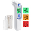Fül hőmérő, digitális fül hőmérő gyerekeknek és felnőtteknek, magas pontosságú baba hőmérő 1s eredményekkel, 3- Color Coded és 30 Memory Recall, könnyen használható, 21 eldobható Probe borítók
