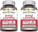 Amazing Formulas Acetyl L- karnitin 1500 Mg Per Serving Veggie Capsité 124; Non-GMO draft 124; Gluten Free draft 124; Made in USA