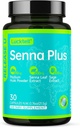 LuckTell Senna Plus 15-Day Cleanse - Gentle Gut Cleanse Detox für Damen und Herren mit Senna, Cascara Sagrada, Psyllium Husk & MCT Öl, Nature Colon Cleanse mit Probiotics, Made in USA,30 Kapseln
