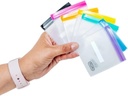 MUMI Mini Zipper Pouch Set - 7 kis újrahasznosítható Clear Zip Lock Bags írható Labels for Travel, Medicine, Smink, Pills, Tiny Cosmetic Organizer Pouches for Purse, Office, Műanyag Storage