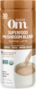 OM MUSHROOM SUPERFOOD Kaffee Latte Mischung Pilzpulver, 8.47 Unze Kanister, 30 Servierungen, Lion's Mane, Cordyceps, Reishi, Chaga, Energy & Mental Clarity Support Supplement